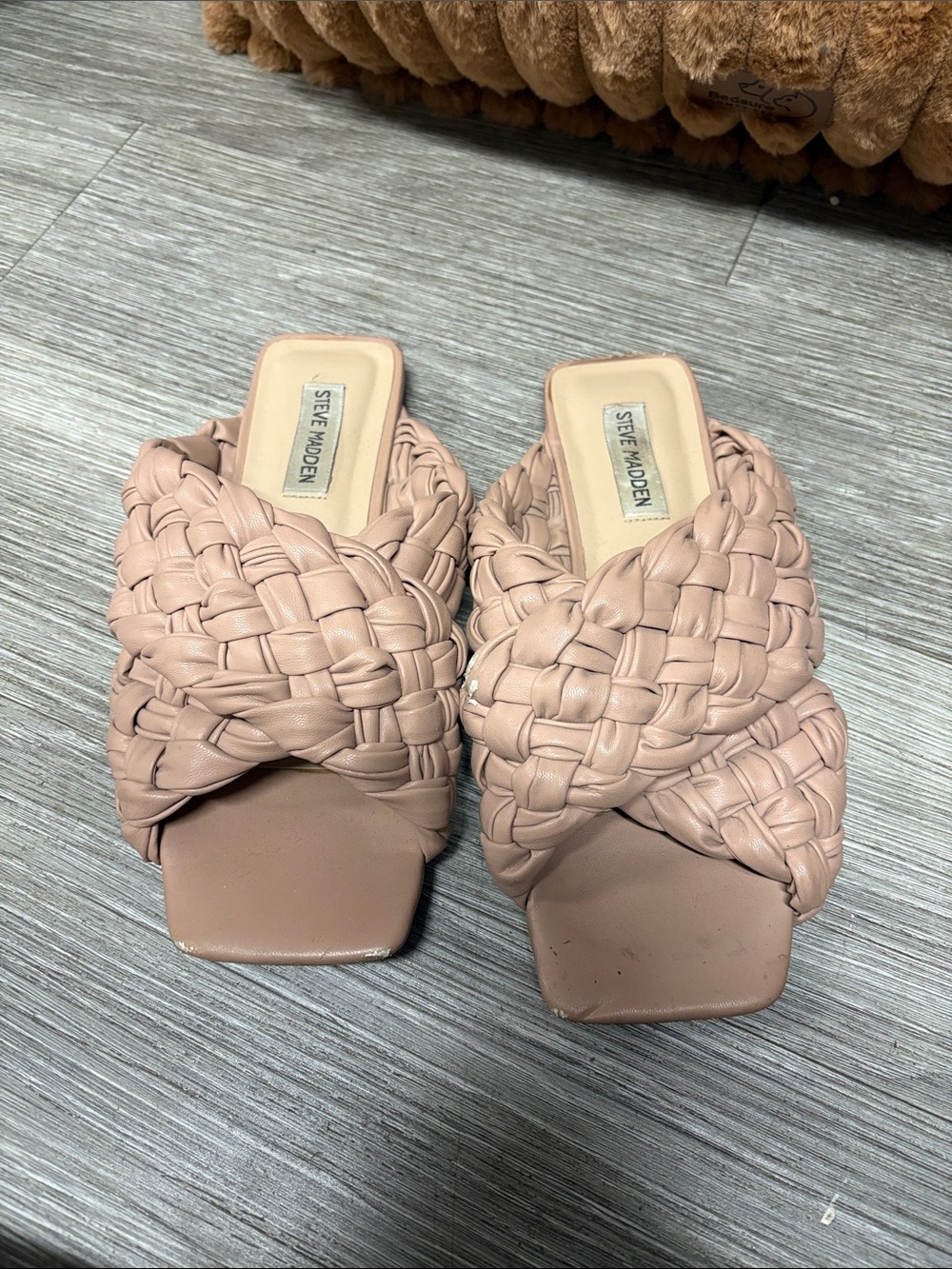 Steve Madden Braided Slide Mules in Blush